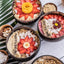 sustainable eco-friendly coconut bowls with food