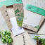 sow n sow gift of seeds garden herbs basil parsley oregano showing both sides of the card with scattered seeds and real herbs