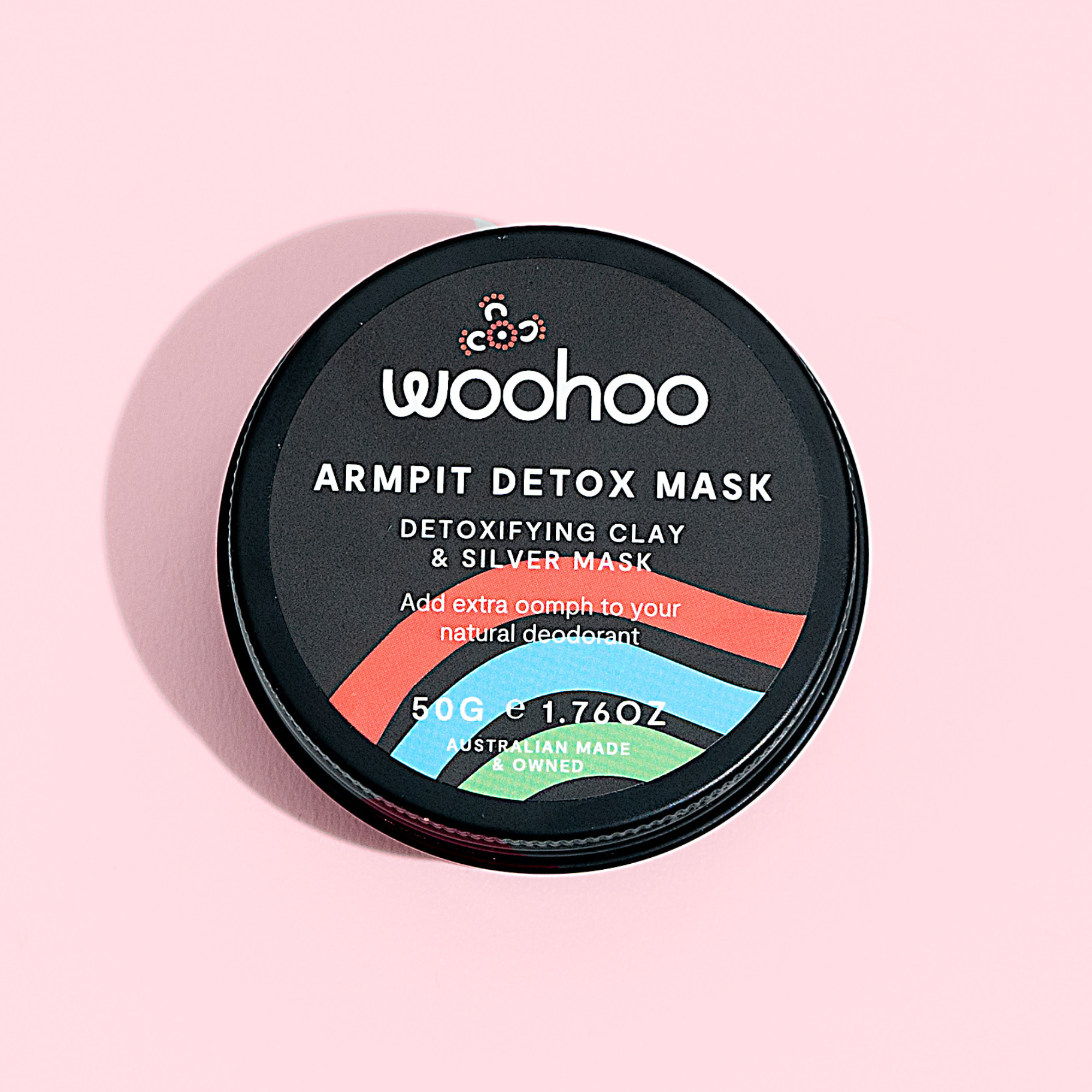 Woohoo armpit detox mask front of tin