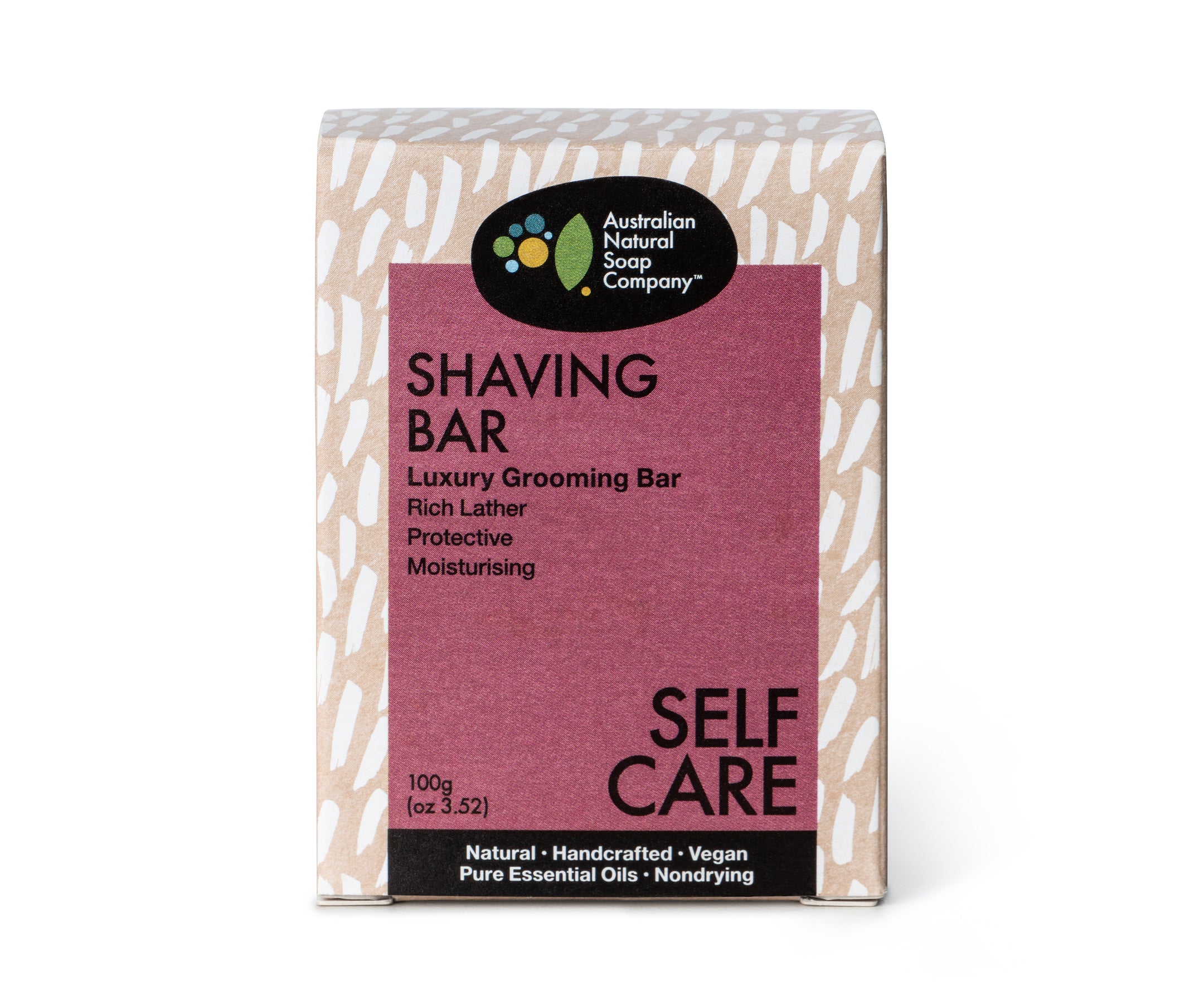 Australian Natural Soap Company shaving bar front of box