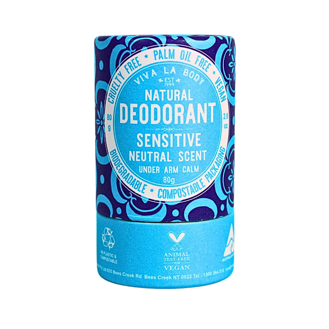 Viva La Body Sensitive Neutral Scent natural deodorant front of packaging