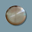 Kids stainless steel double wall camping plate with Indisposable logo in the centre on a blue background