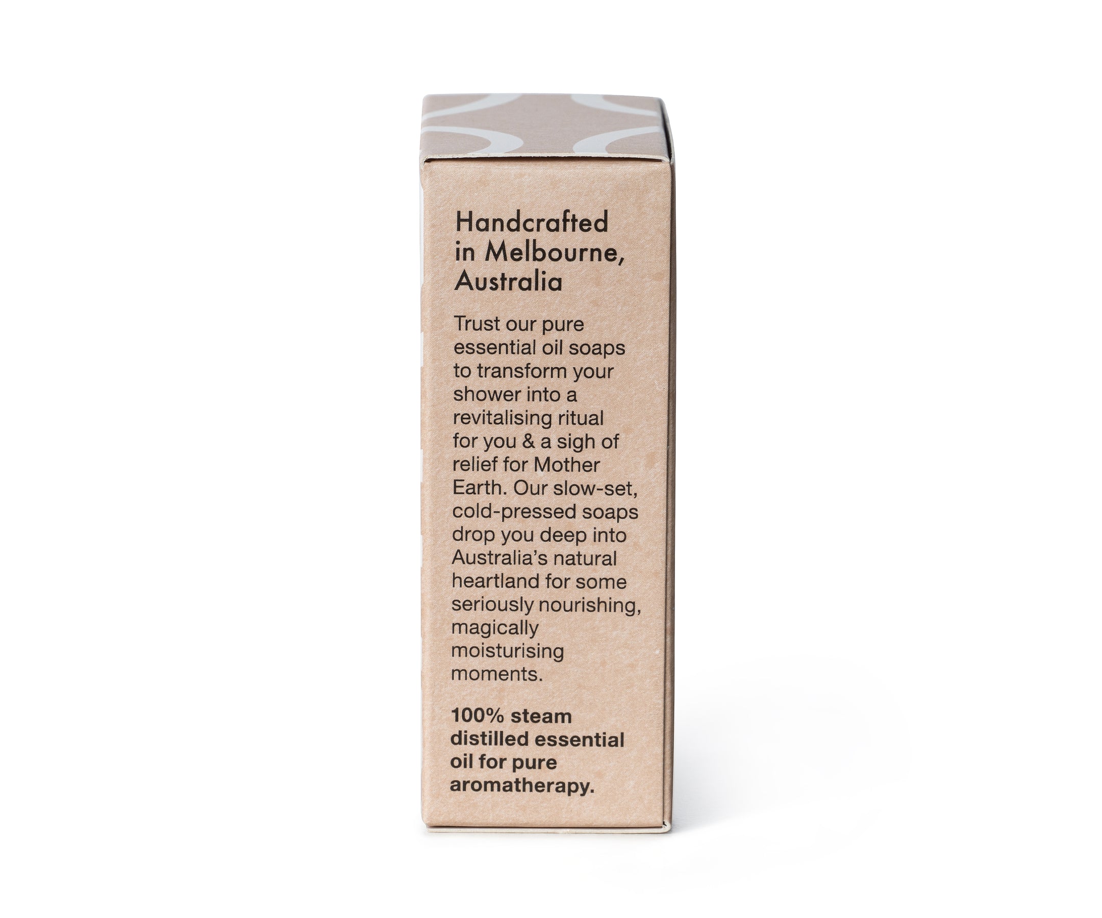 Australian Natural Soap Company peppermint and pumice hand and body bar right side of box